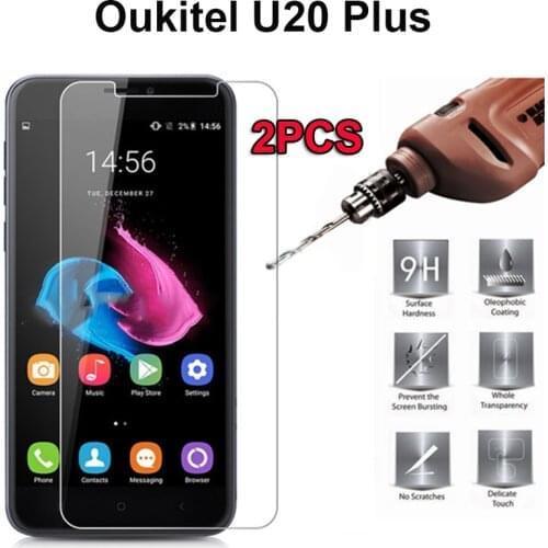 2PCS For Oukitel U20 Plus Glass Film Premium Ultra-thin Front LCD Tempered Glass Film for Oukitel U20 Plus Screen Protector