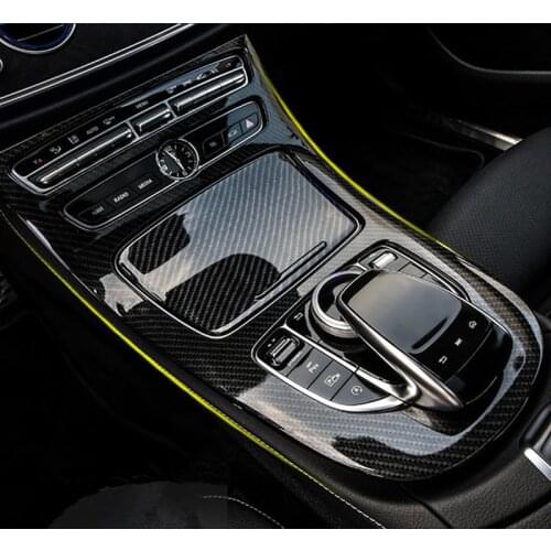 Car Center Console Panel Protection Cover Trim 2Pcs For Mercedes Benz E Class W213 200 300l 2016-2018 Auto interior Decoration
