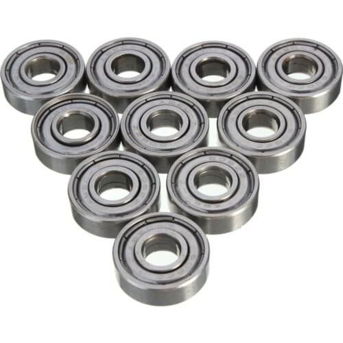 10PCS/Set 8x22x7mm Printer Miniature Radial Bearings Deep Groove Ball Bearings 608ZZ Skateboard Scooter Roller Wheels Kits