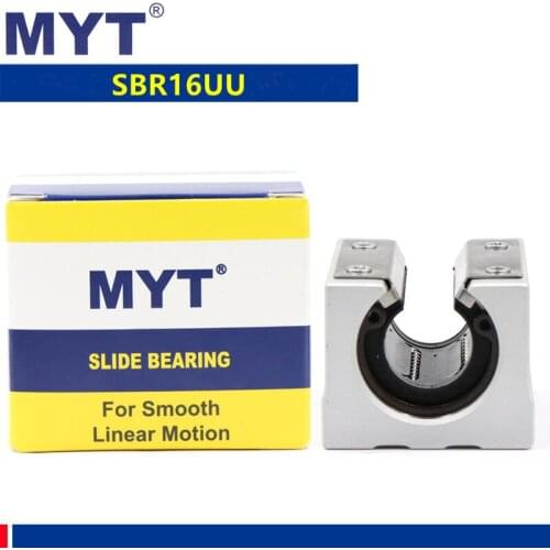2pcs/10pcs MYT high precision SBR16UU Linear Ball Bearing Block open type for 16mm CNC Router parts SBR linear guide rail