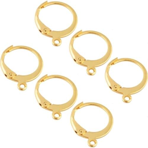 20pcs/lot Stainless Steel Four Kinds French Lever Earring Hooks Wire Settings Base Hoops Earrings For DIY Jewelry Making Sup