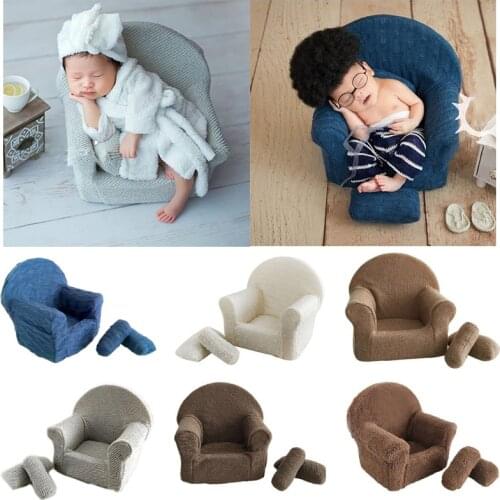 3 Pcs/set Newborn Baby Posing Mini Sofa Arm Chair Pillow Infant Photography Prop