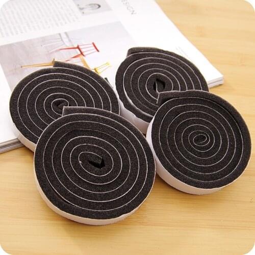 4 rolls 1.5cm*100cm soundproof foam weather stripping door seal self adhesive insulation seal windproof dustproof sealing strip