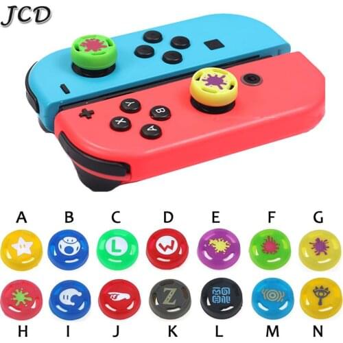 JCD 4pcs Silicone Thumb Stick Grip Caps Analog Joystick Cover Case For Mario Nintend Switch NS JoyCon Controller Joy-Con Joypad