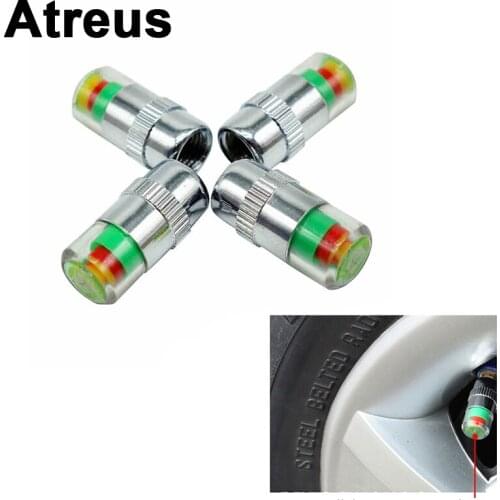 4X Car-styling Car Tire Pressure monitoring valve cap Wheel Air Cover Tight Rims For Peugeot 307 207 Renault Duster Citroen c5 2