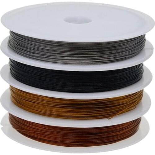 50 Meters Steel Wire Tiger Tail Beading Wire for Jewelry Making Craft Jewelry Findings 0.38mm