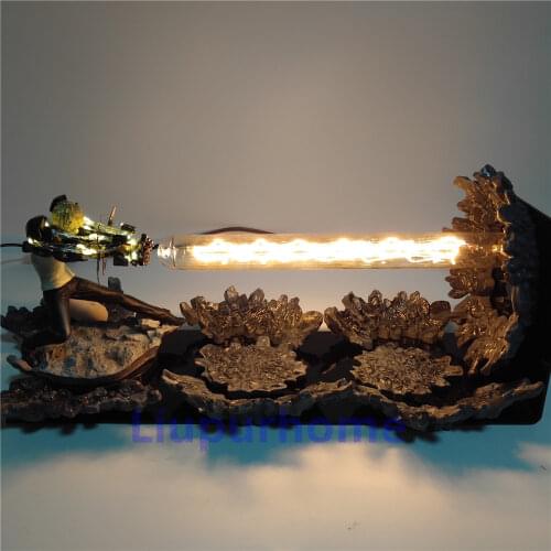 One Punch Man Lamparas Genos Figure Led Lamp Incineration Cannons Scene Toys One-Punch Man Led Night Light Genos Nightlight