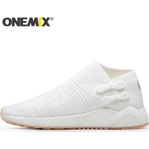 ONEMIX Sneakers For Women Light Cool Breathable Running Shoes Knitted Vamp Women Shoes Durable Rubber Outsole Socks-like Sneaker