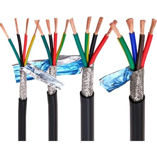 Multi-core shielded cable RVVP15AWG 1.5mm2 3 4 5 6 8 10 12 14 16 20 24 core anti-interference control signal wire