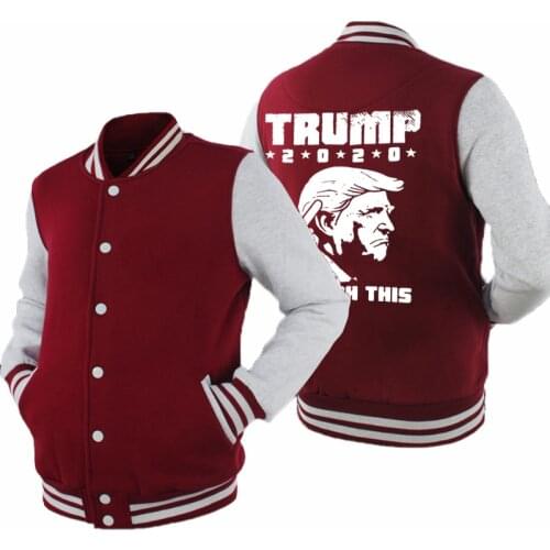 Mens Baseball Jacket Trump Casual Sports Style Jacket Fitted Zipper Slim Jacket Dropshipping