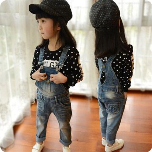 2020 new childrens denim overalls Korean version childrens clothing children boys girls trousers cute frock kids clothes baby