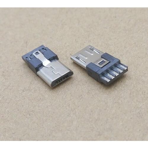 20Pcs New Micro USB Male 5Pin Socket Connector Wire-type DIY