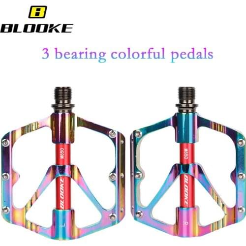 BLOOKE M650 3 Bearing Bicycle Pedal Waterproof Colorful Pedals For Folding Bikes Road Bikes MTB Recreational Vehicles