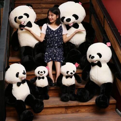Dorimytrader Giant Panda Plush Toy Large Animal Pandas Doll Bear Pillow for Lover Children Gift Deco 100cm 120cm 140cm DY50584
