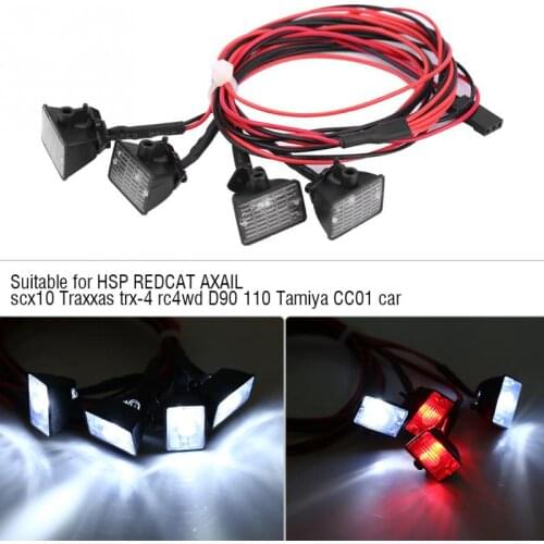 RC Crawler Roof Bright Lights LEDs Light Bar Lamp Accessory for Axial scx10 for Traxxas For-Car-4 Car Plastic RC Model Part