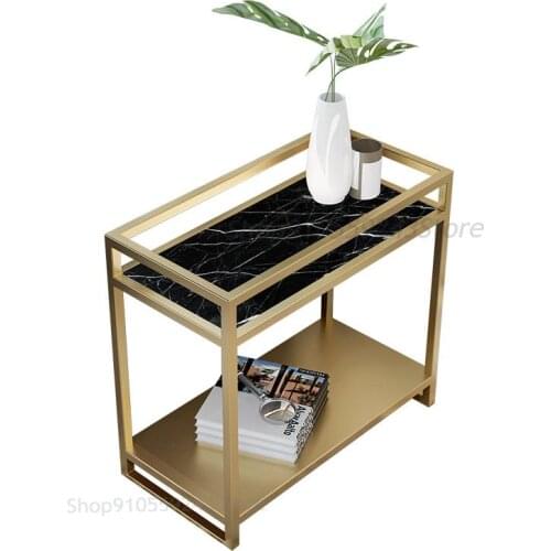 Nordic Marble Coffee Table Modern Minimalist Living Room Sofa Corner A Few Small Apartment Creative Rectangular Table Iron Art