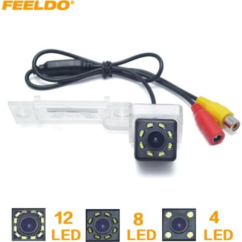 FEELDO Car Special Dedicated Rearview Parking Camera 12LED For Volkswagen Touran/Caddy/Jetta/Golf Plus/Passat B6/T5 Transporter