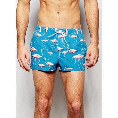 New summer print men sexy swimwear loose beach board shorts 2021 men swim trunks sports gym shorts men surf bikini shorts sunga