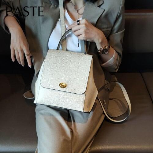 2021 Ins Vintage Women Backpack Cowhide Leather High Quality Female Shoulder Bag College Girl School Book Backpacks Daypack