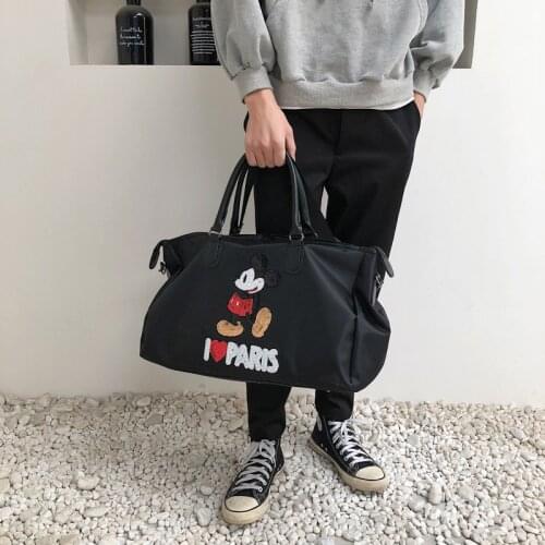 Disney new fashion travel bag waterproof sequined Mickey Mouse gym bag portable large capacity shoulder bag