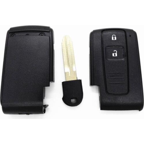 A+ Quality Replacement Shell Keyless Entry Smart Remote Car Key Case Fob 2 Buttons With Blade For Toyota Prius Corolla Verso