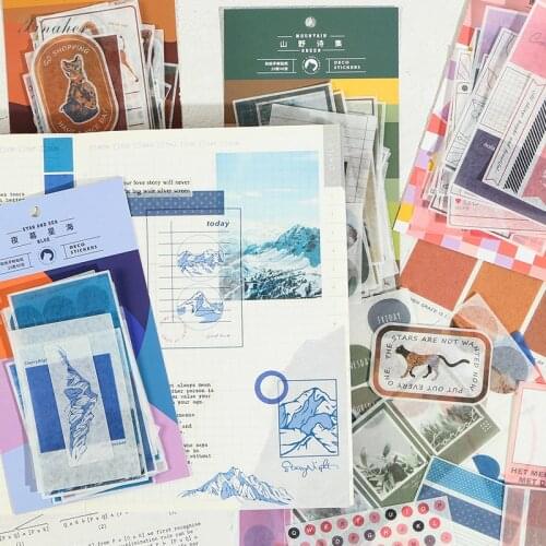 XINAHER 40 Pcs/bag vintage Color of Warm air series paper sticker package DIY diary decoration sticker album scrapbooking