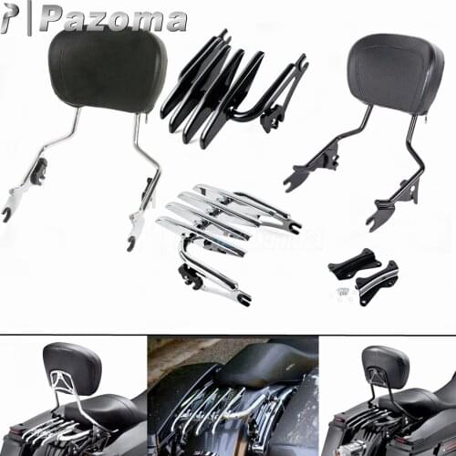 Sissy Bar Motorcycle Backest w/Luggage Racks For Harley ​Road King FLHR FLHRXS Street Glide FLHX FLHXS Road Glide FLTRX 2014-19