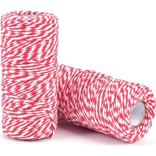 100m/Roll Cotton Bakers Twine String Cord Cotton Rope Cotton Cord Bottle Gift Box Decor Craft
