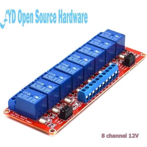 12V 8 Channel Relay Module With Isolated Support High And Low Level Trigger High Quality