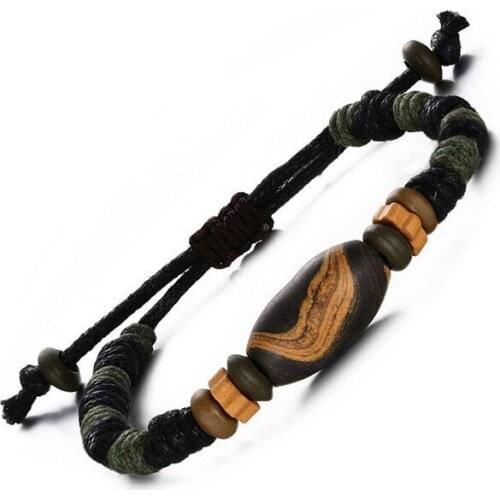 2019 Brand Black Retro Braid Bracelet Men Bangles Fashion Sproty Chain Link Male Charm Bracelet