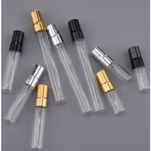 3ml 5ml 10ml Mini Refillable Sample Perfume Glass Bottle Travel Empty Spray Atomizer Bottles Cosmetic Packaging Container