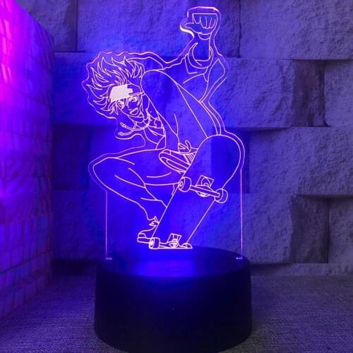 Anime SK8 The Infinity 3D Lamp Cosplay Miya Langa Reki Joe Night Lamps Gaming Room Desk Decor Gifts