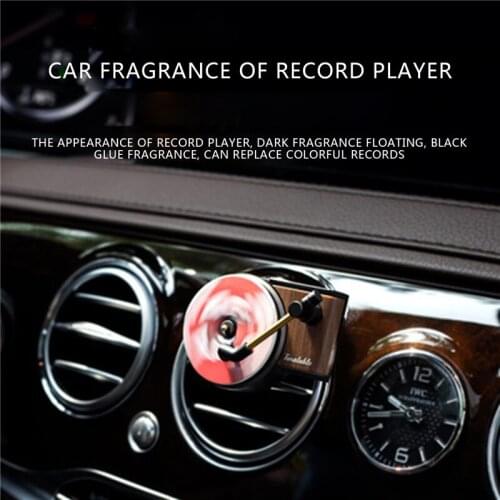 Car Fragrance Diffuser Clips, Universal Car Phonograph Shape Aromatherapy Air Fresheners with 3Pcs Replaceable Pads