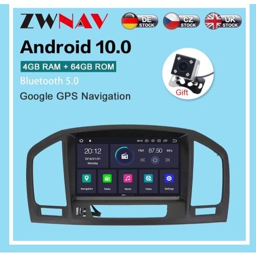 Android 10.0 4+64G Car Radio GPS Navigation For Opel Insignia 2008-2013 Multimedia Player Radio video stereo player head unit