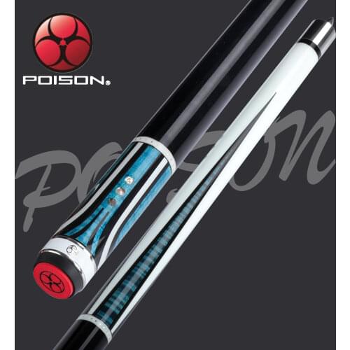 Original POISON AR Series Pool Cue VENOM2 Shaft13mm Leather/Smooth Wrap UNI-LOC Bullet Joint Butt Inlaid Shell Billiards Black 8
