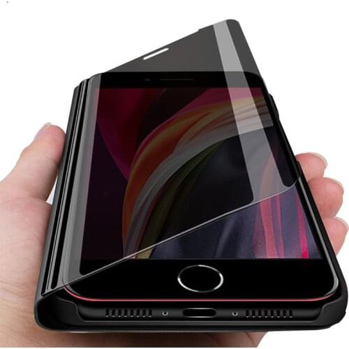 Fund For iPhone SE 2020 Case Smart Mirror Flip Case For iPhone 12 11 Pro XS Max XR 7 8 6 6S Plus Magnetic Stand Book Coque Cover