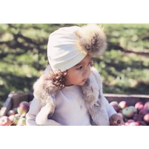 Baby indian hat turban hats Spring Autumn children velvet Caps kid Beanie pompom hat Warm girl caps
