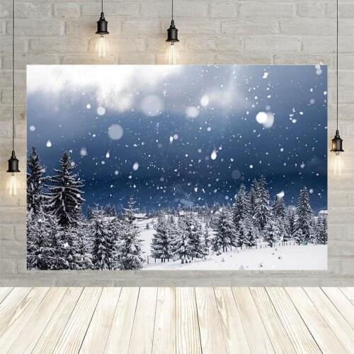 Avezano Photography Backgrounds Christmas Winter Snow Storm Sunshine Backdrops For Photo Studio Decoration Photocall Photozone