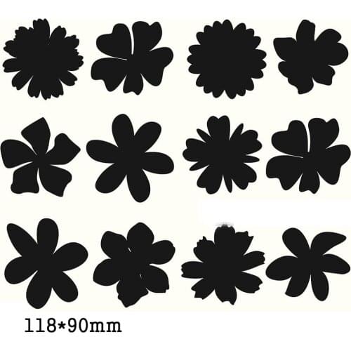 Metal Cutting Dies 12pcs Flowers 2020 New Craft Die Cuts Stencil For Diy Scrapbooking Paper Cards Embossing Knife Blade Die