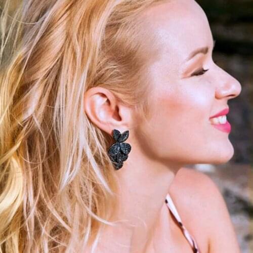 Missvikki Female Flexible detachable Shiny Cubic Zirconia European Wedding Earrings Fashion High Quality Jewelry for Women