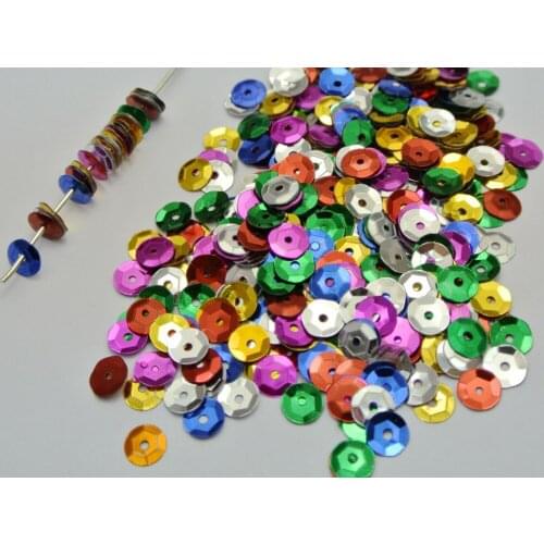 Fashion new 5000pcs Mixed Color 6mm CUP round loose sequins Paillettes sewing Wedding craft jewelry accessories decorative