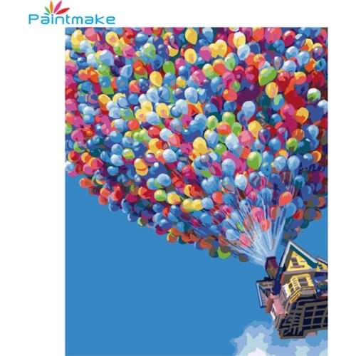 Paintmake Balloon Landscape DIY Painting By Numbers oil Painting On Canvas For Home Wall decoration gifts 40*50cm G396