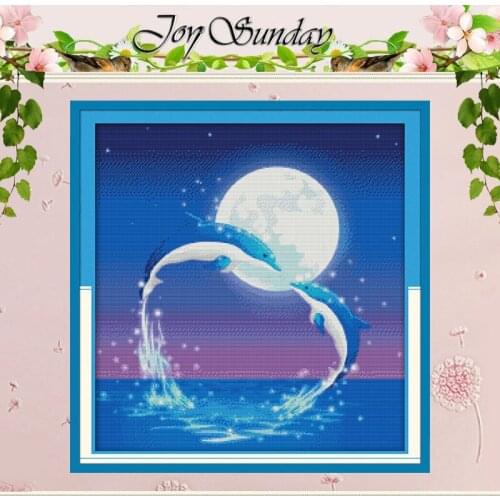 The Covenant of the Dolphins Counted Cross Stitch 11CT 14CT Cross Stitch Set Wholesale Cross-stitch Kits Embroidery Needlework