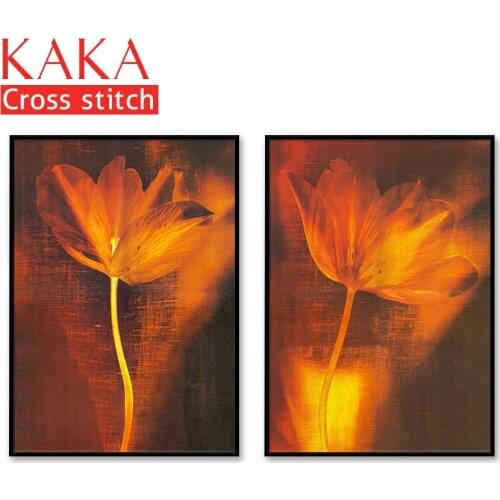 Cross stitch kits,Embroidery needlework sets with printed pattern,11CT-canvas for Home Decor Painting,Flowers Full NCKF157