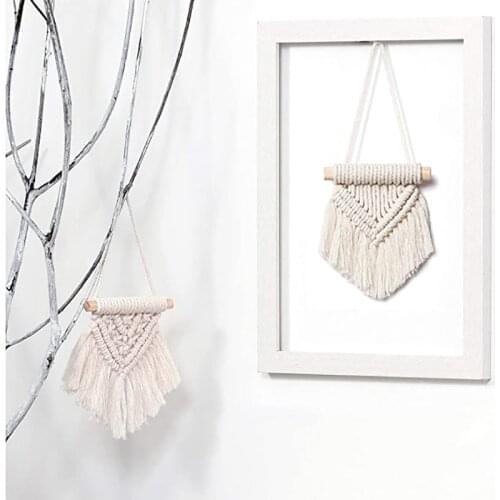 Mini Tapestry Macrame Wall Hanging,Boho Decoration Nursery Home-Living , Bedroom Headboard Home Decor