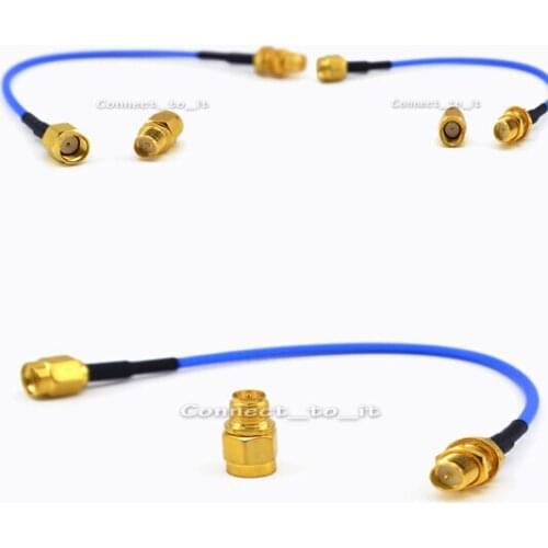 Reverse SMA Male to Female + Extension Cable Straight RP SMA Male Plug(female pin) to RP SMA Female Jack(male pin)
