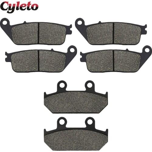 Cyleto Motorcycle Front and Rear Brake Pads Set for AN650 AN 650 BURGMAN 650 2003 2004 2005 2006 2007 2008 2009 2010 2011-2017