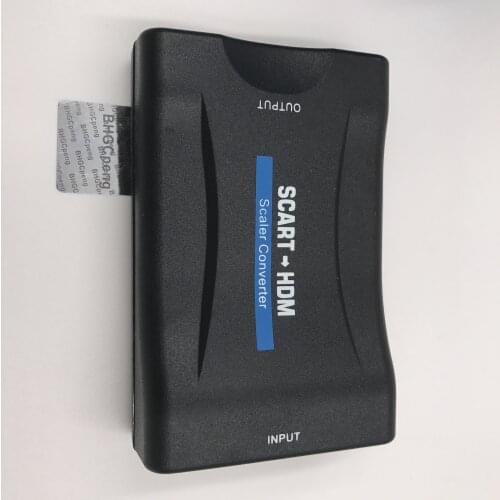 Scart to HDTV Converter 1080P Adapter Video Audio Signal Converter Scart to HDMI-compatible For DVD SKY Box STB