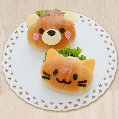 Cat Pattern Nori Kitchen Rice Decor Kit Sandwich DIY for Baby Kids Meal Porphyra Cute Bento Lunch Make