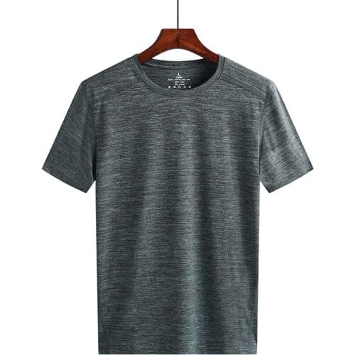 New Arrival Sports T-Shirt Male In Cation Spandex Fabric O Neck Summer Training Jersey With 4 Needles 6 Threads Overlock Stitch